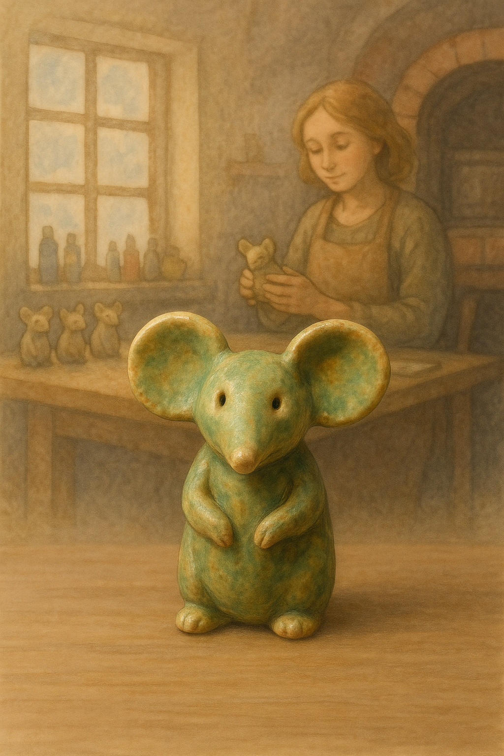 Silvia's atelier vol muisjes en zachte kleuren